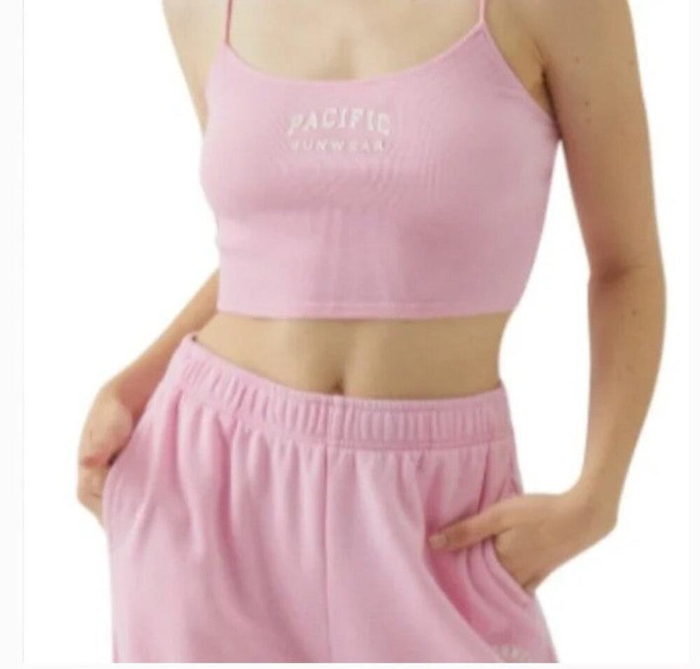 NWT Pacsun Pacific Sunwear Cami Tank Crop Top Pink Size XL